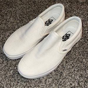 Linen Vans Slip On Sneakers